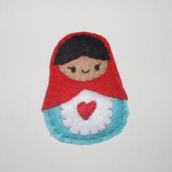 Matryoshka Doll Felt Brooch