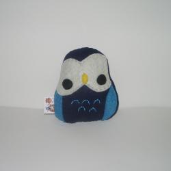 Kawaii Owl Plushie Navy and Turquoise